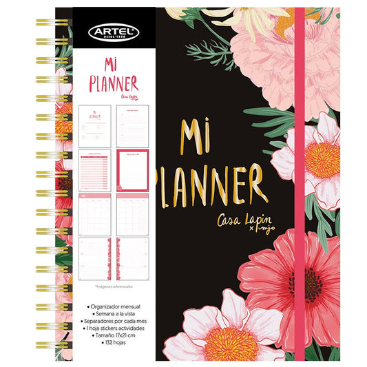 Planner 12 meses Casa Lapin 17 x 21cm ARTEL