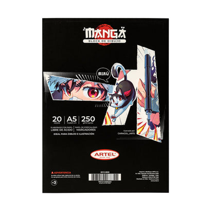 Block Dibujo Artel Manga A5 20 Hojas