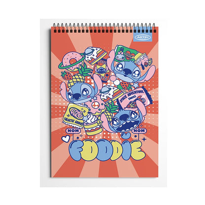 Croquera 21x32 Stitch Foodie 80 Hojas Artel