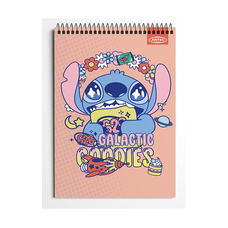 Croquera 21x32 Stitch Foodie 80 Hojas Artel