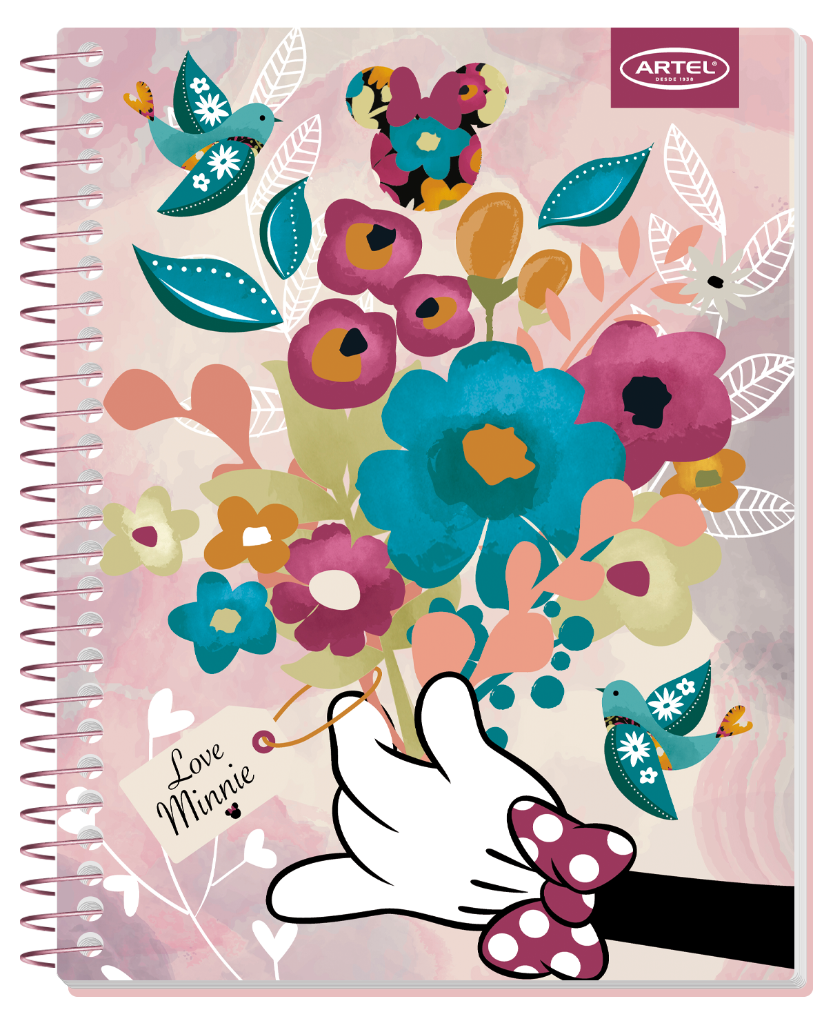 Cuaderno Especial Artel 150 Hojas Minnie Flower