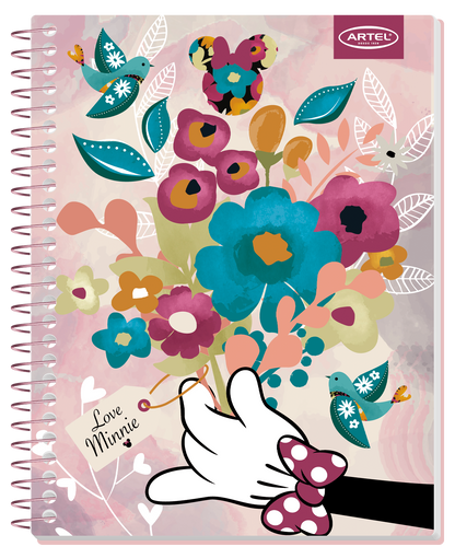 Cuaderno Especial Artel 150 Hojas Minnie Flower