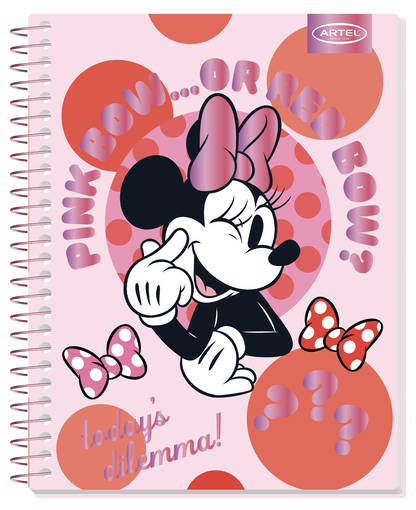Cuaderno Especial Artel 150 Hojas 7Mm Minnie Pink