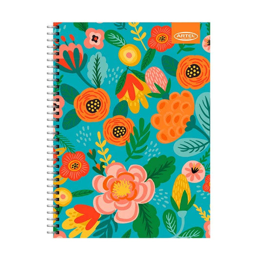 Cuaderno Especial Floral Artel 150 Hojas