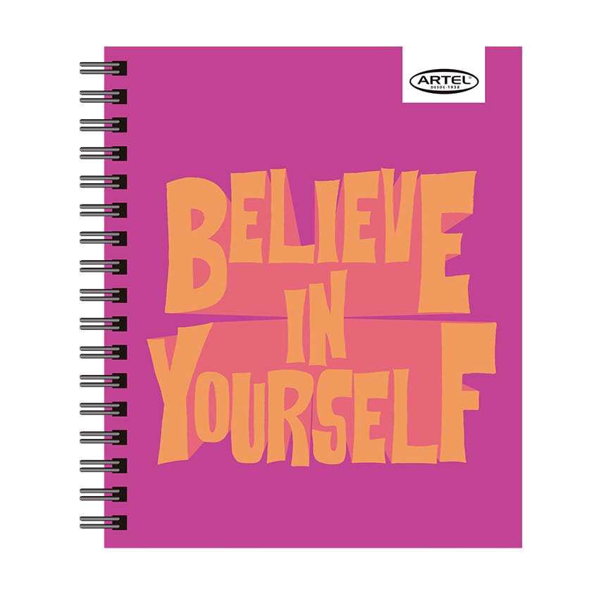 CUADERNO BOOK ARTEL 120 HOJAS DISEÑO ARCOIRIS FLUOR
