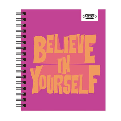 CUADERNO BOOK ARTEL 120 HOJAS DISEÑO ARCOIRIS FLUOR