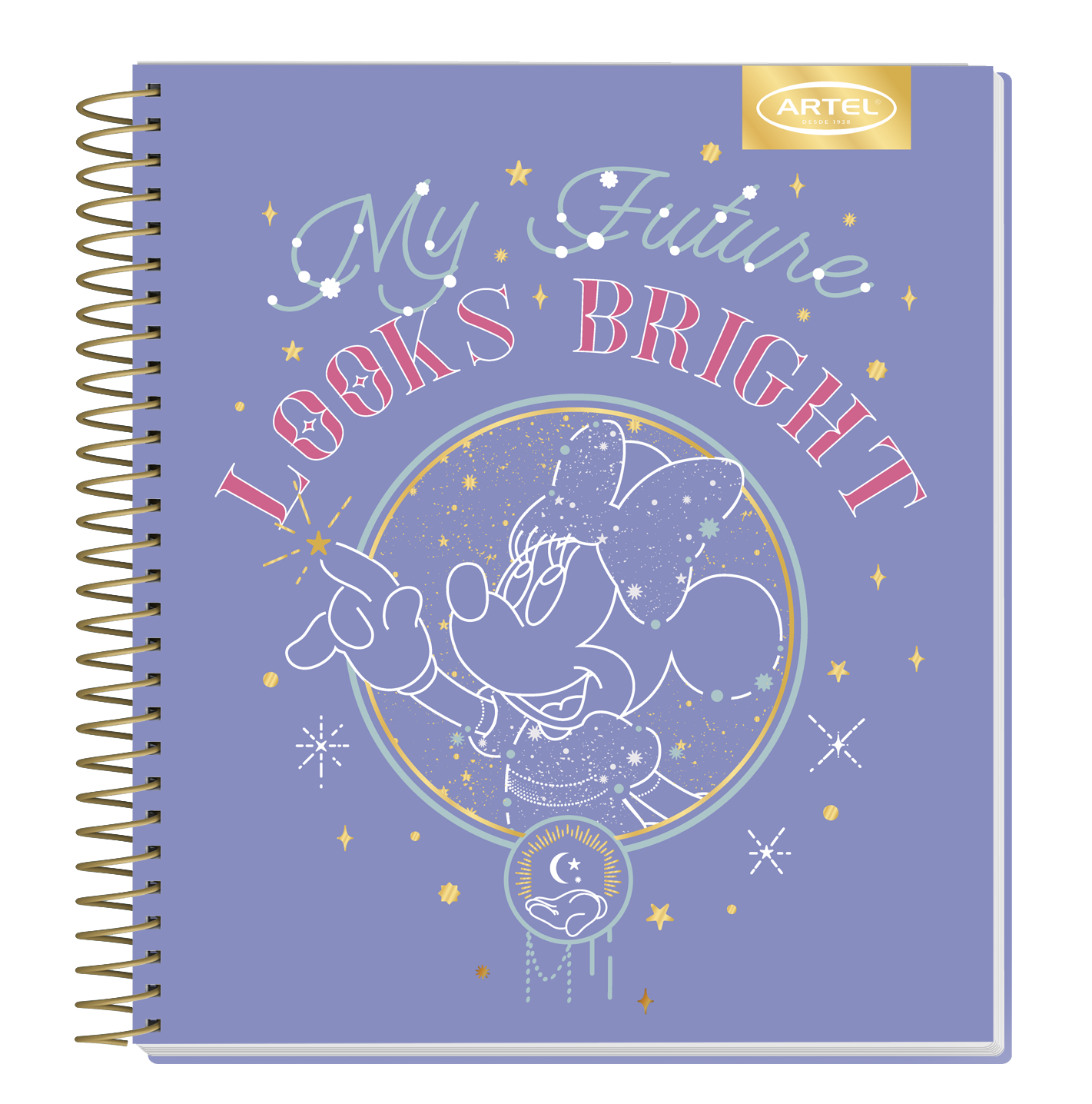 Cuaderno Book Artel 120 Hojas Minnie Astral
