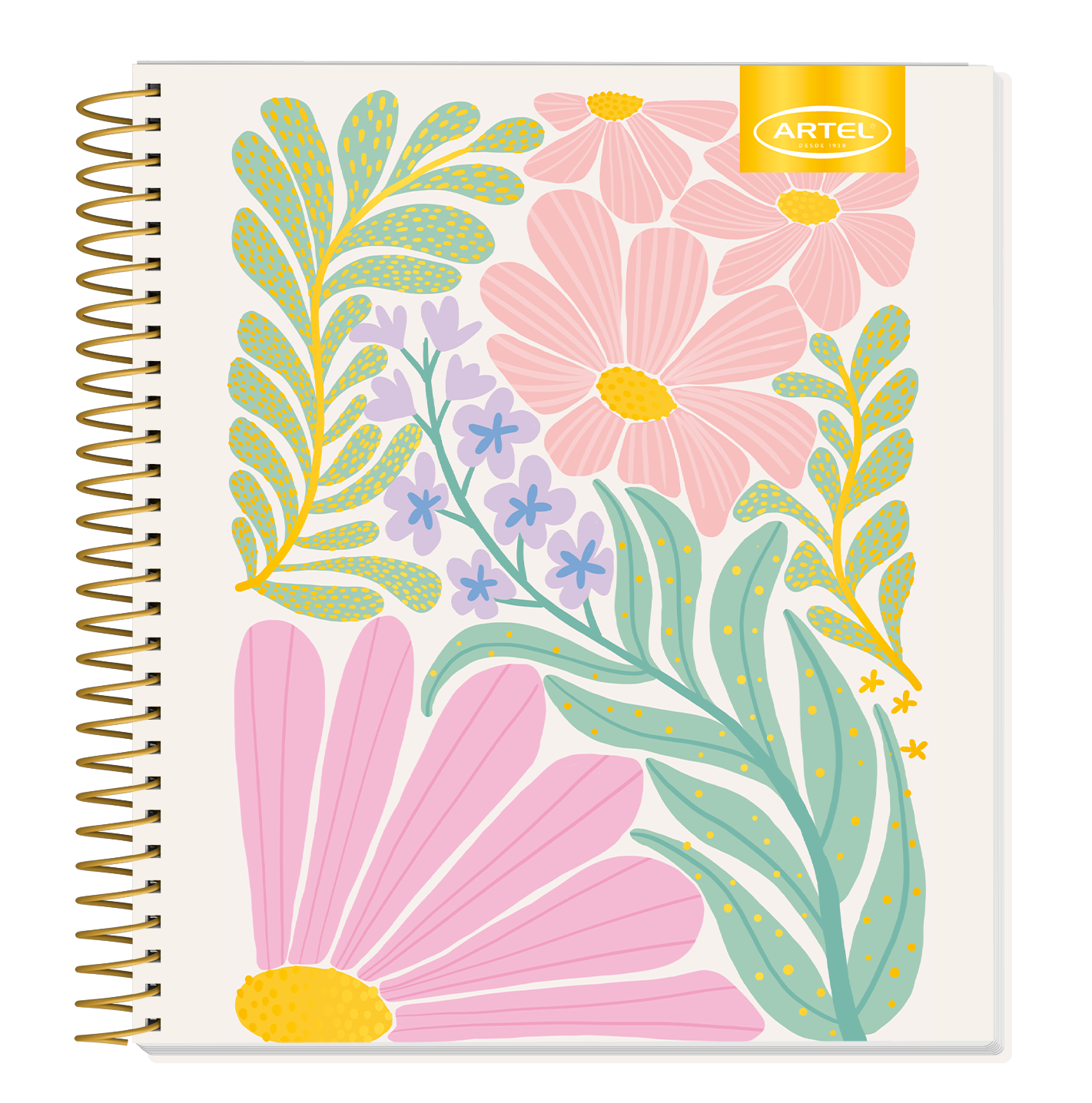 Cuaderno Book Artel 120 Hojas 7Mm Flores
