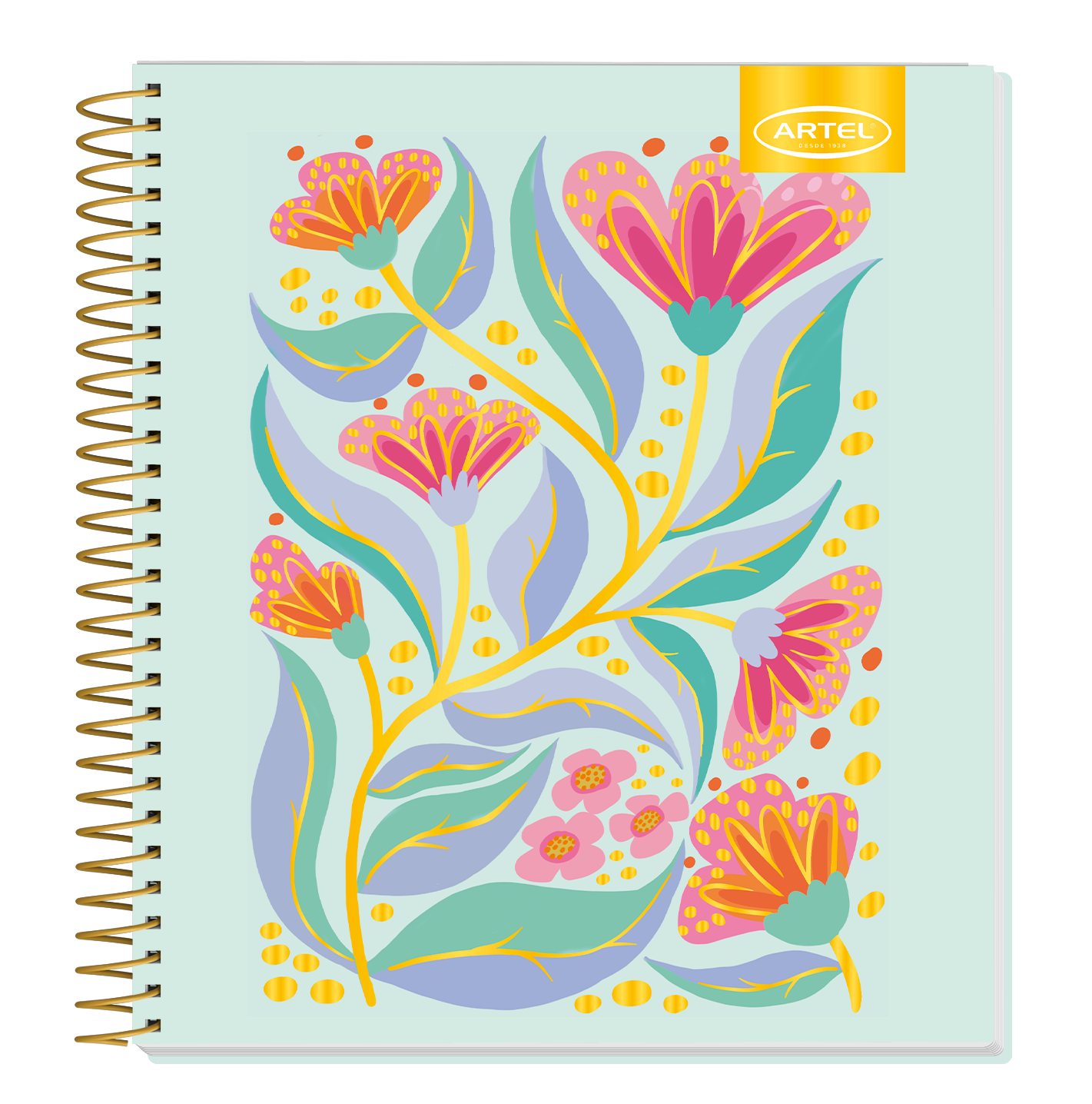 Cuaderno Book Artel 120 Hojas 7Mm Flores