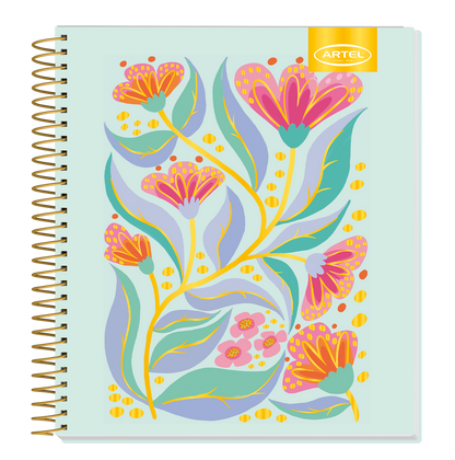 Cuaderno Book Artel 120 Hojas 7Mm Flores