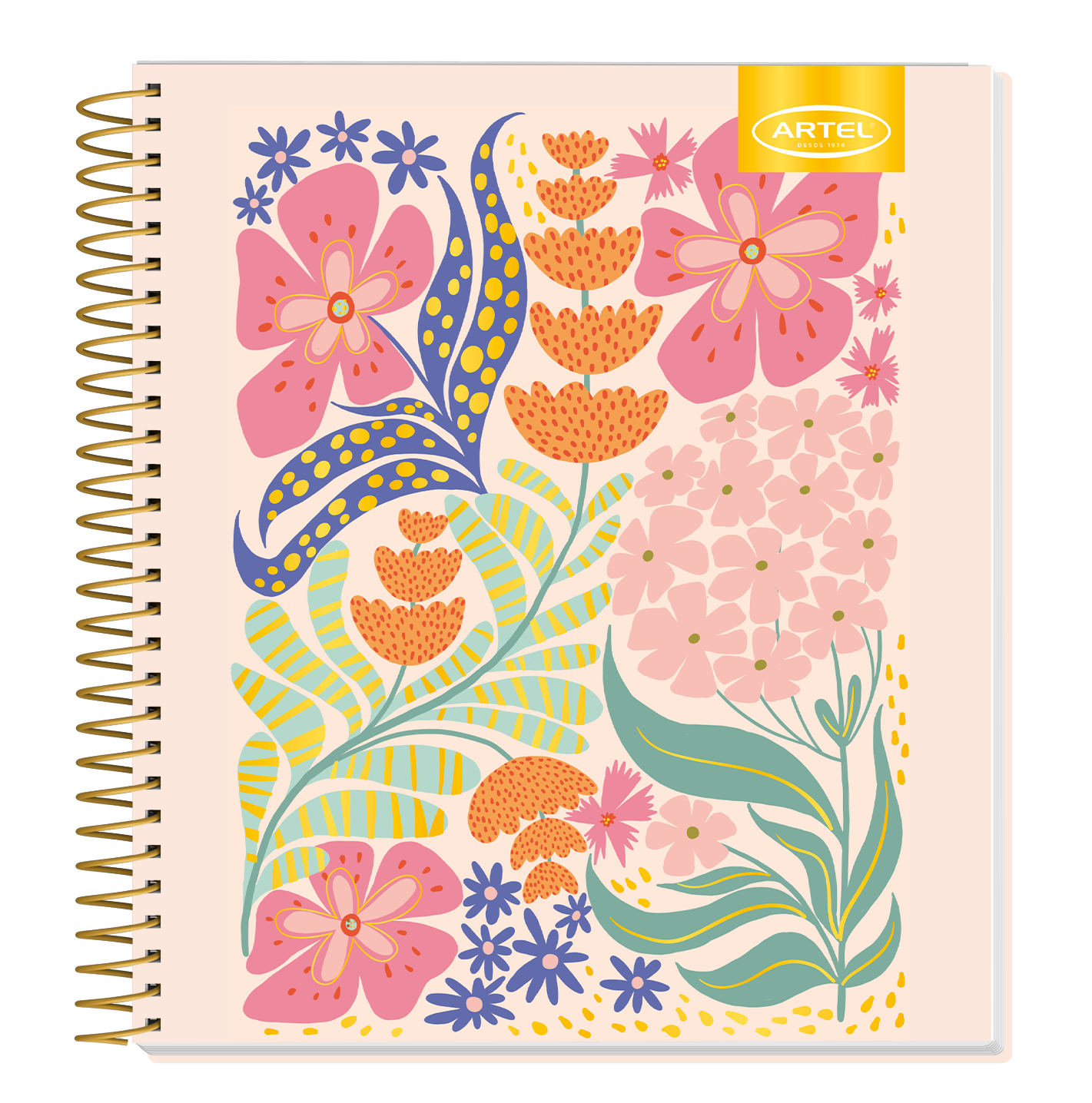 Cuaderno Book Artel 120 Hojas 7Mm Flores