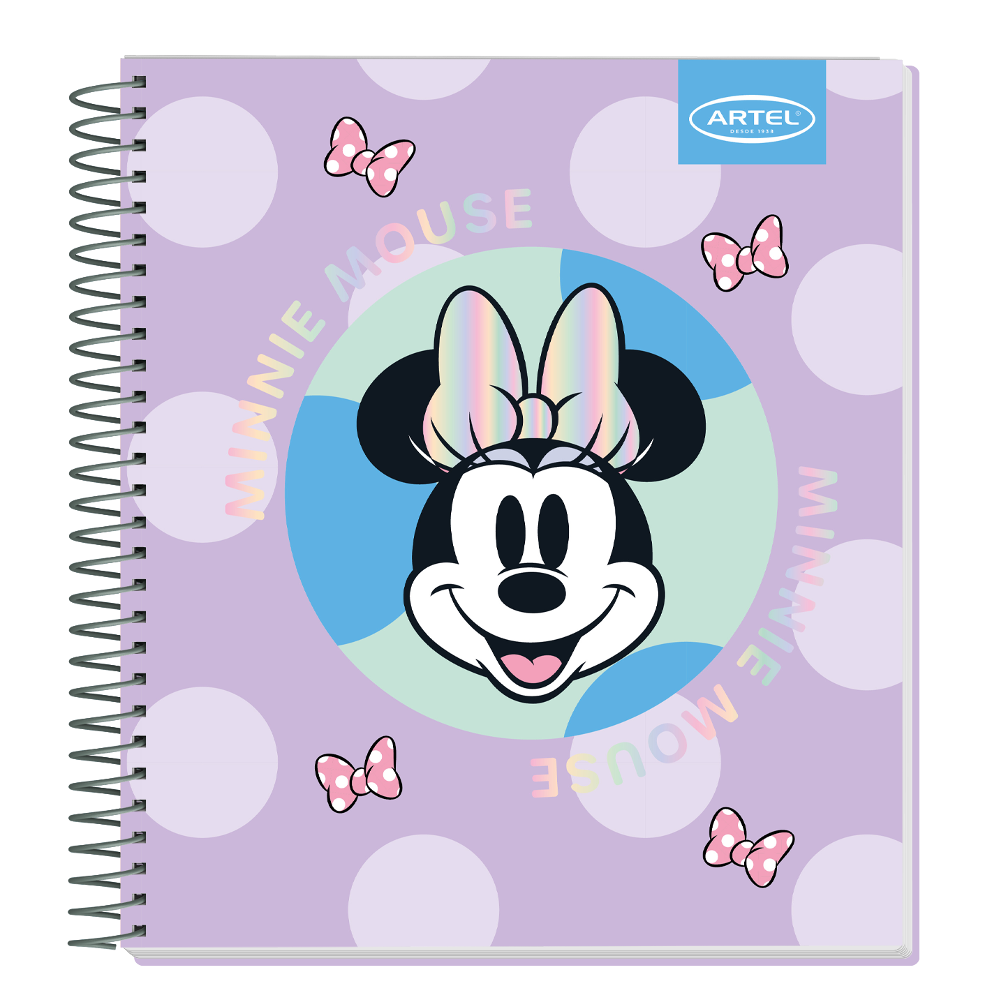 Cuaderno Book Artel 120 Hojas Minnie Lunares