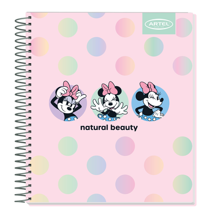 Cuaderno Book Artel 120 Hojas Minnie Lunares