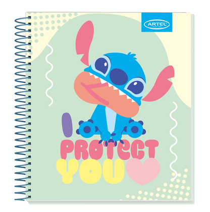 Cuaderno Book Artel 120 Hojas 7Mm Stitch Kawaii