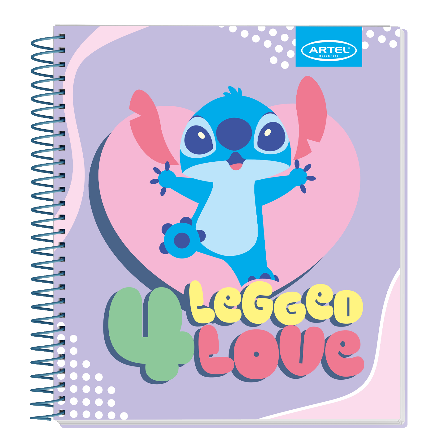 Cuaderno Book Artel 120 Hojas 7Mm Stitch Kawaii