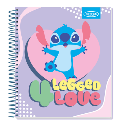 Cuaderno Book Artel 120 Hojas 7Mm Stitch Kawaii