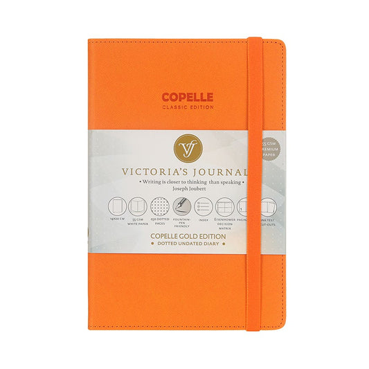 Libreta tapa Naranja Victorias Journals 14x21cm 152h puntos