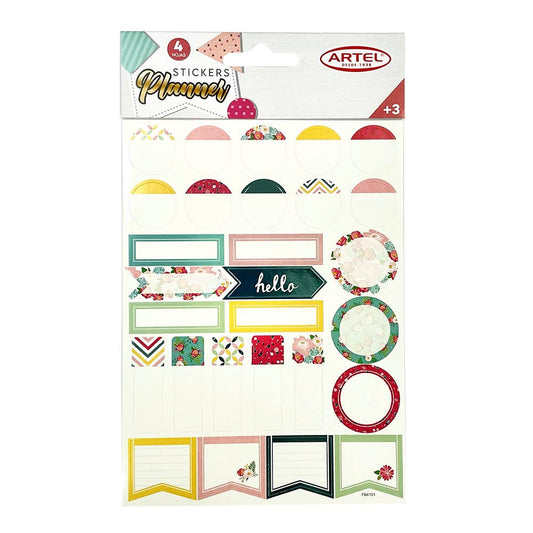 Stickers Flores 4 hojas (170X125MM)