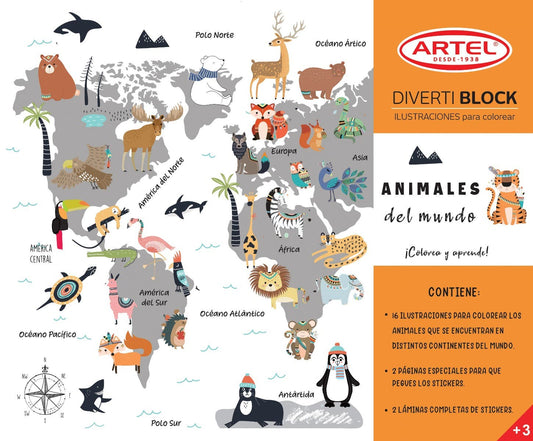 Divertiblock Animales del Mundo. Artel
