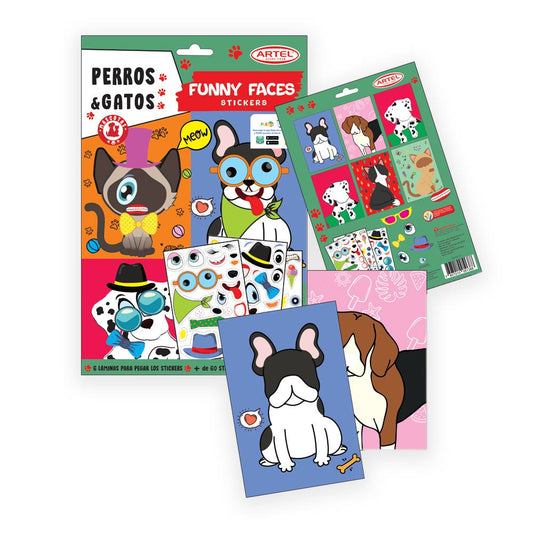Stickers Funny Face Mascotas Artel