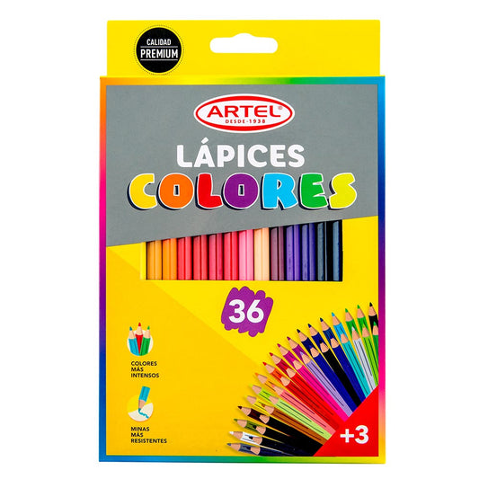 Estuche 36 Lápices de Colores Artel