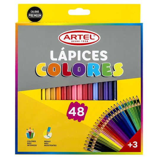 Estuche 48 Lápices de Colores Artel
