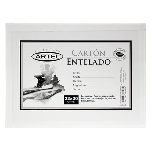 Cartón Entelado 22x30cm. Artel