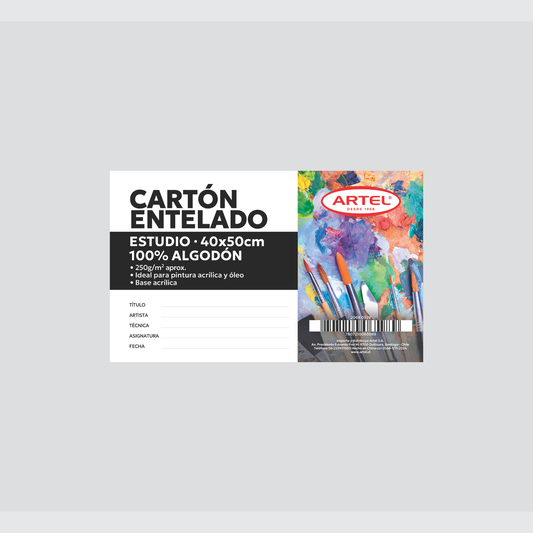Cartón Entelado Artel 250 Gramos 40X50 Cms