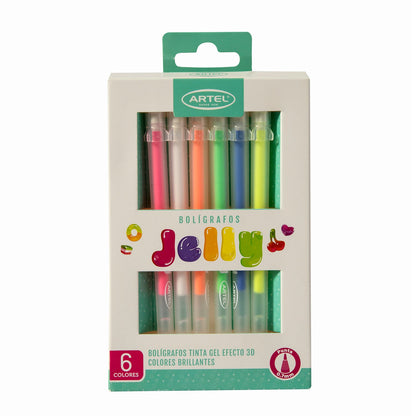 Estuche Bolígrafos Artel Jelly 6 Colores