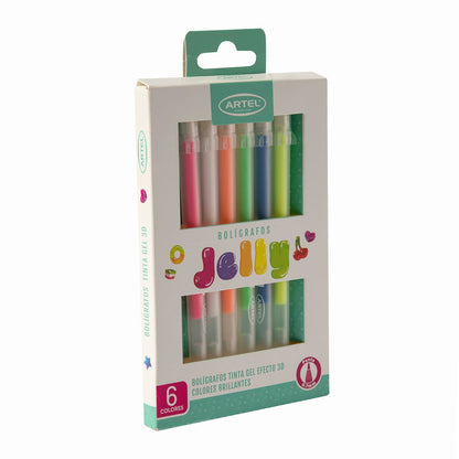 Estuche Bolígrafos Artel Jelly 6 Colores