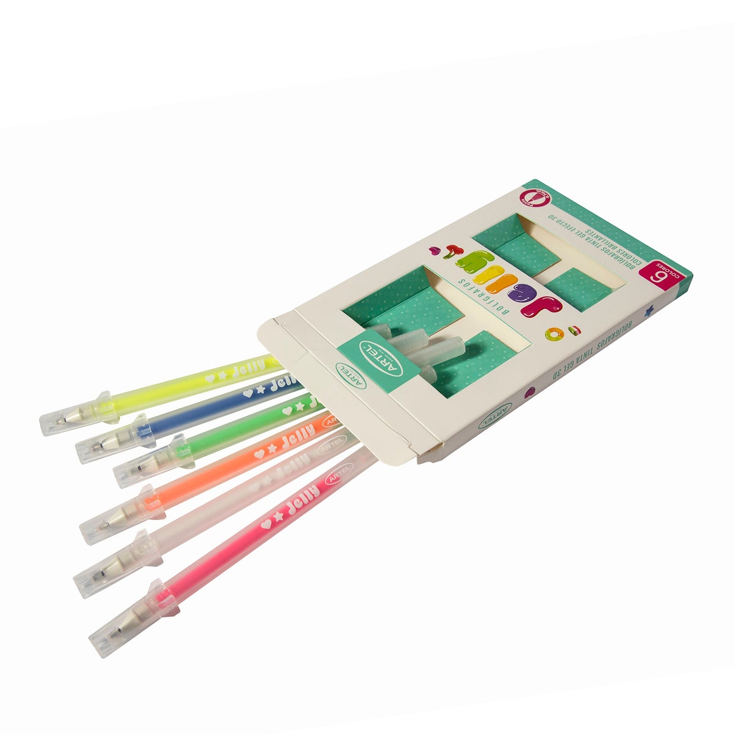 Estuche Bolígrafos Artel Jelly 6 Colores