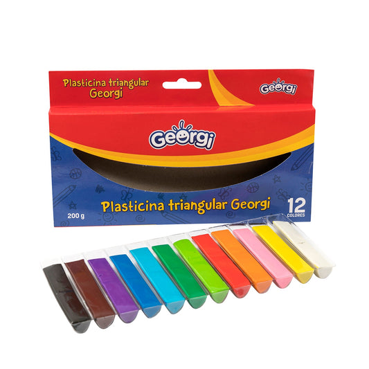 Plastiscina Artel Triangular 200 Gramos 12 Colores