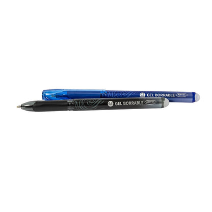 Bolígrafos Gel Borrable Artel Azul-Negro 2 Unidades