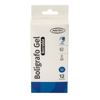 Bolígrafo Gel Borrable Artel Azul Unidad