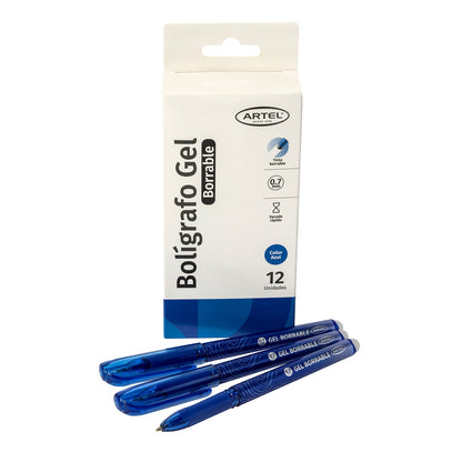 Bolígrafo Gel Borrable Artel Azul Unidad