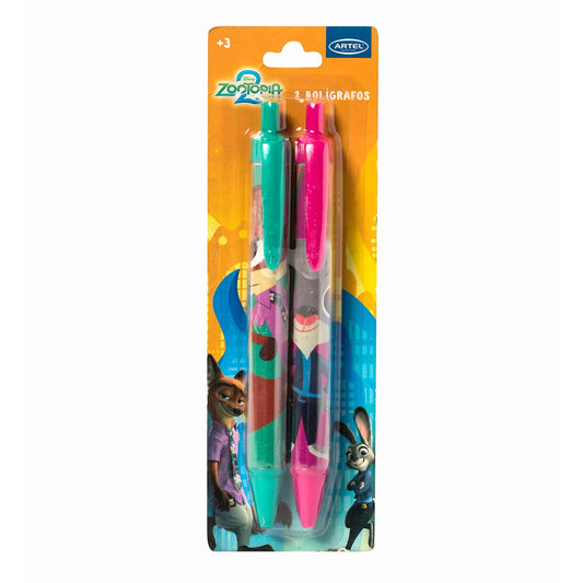 Set 2 Bolígrafos Artel Diseño Zootopia 2