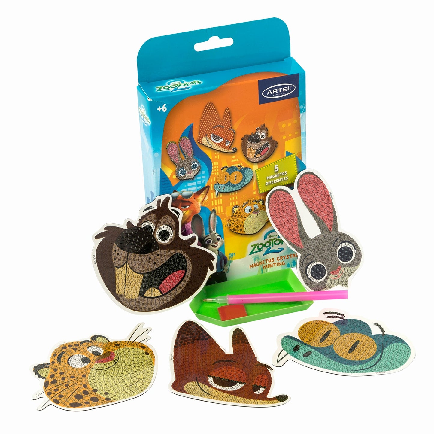 Set Magnetos Crystal Painting Artel Diseño Zootopia 2