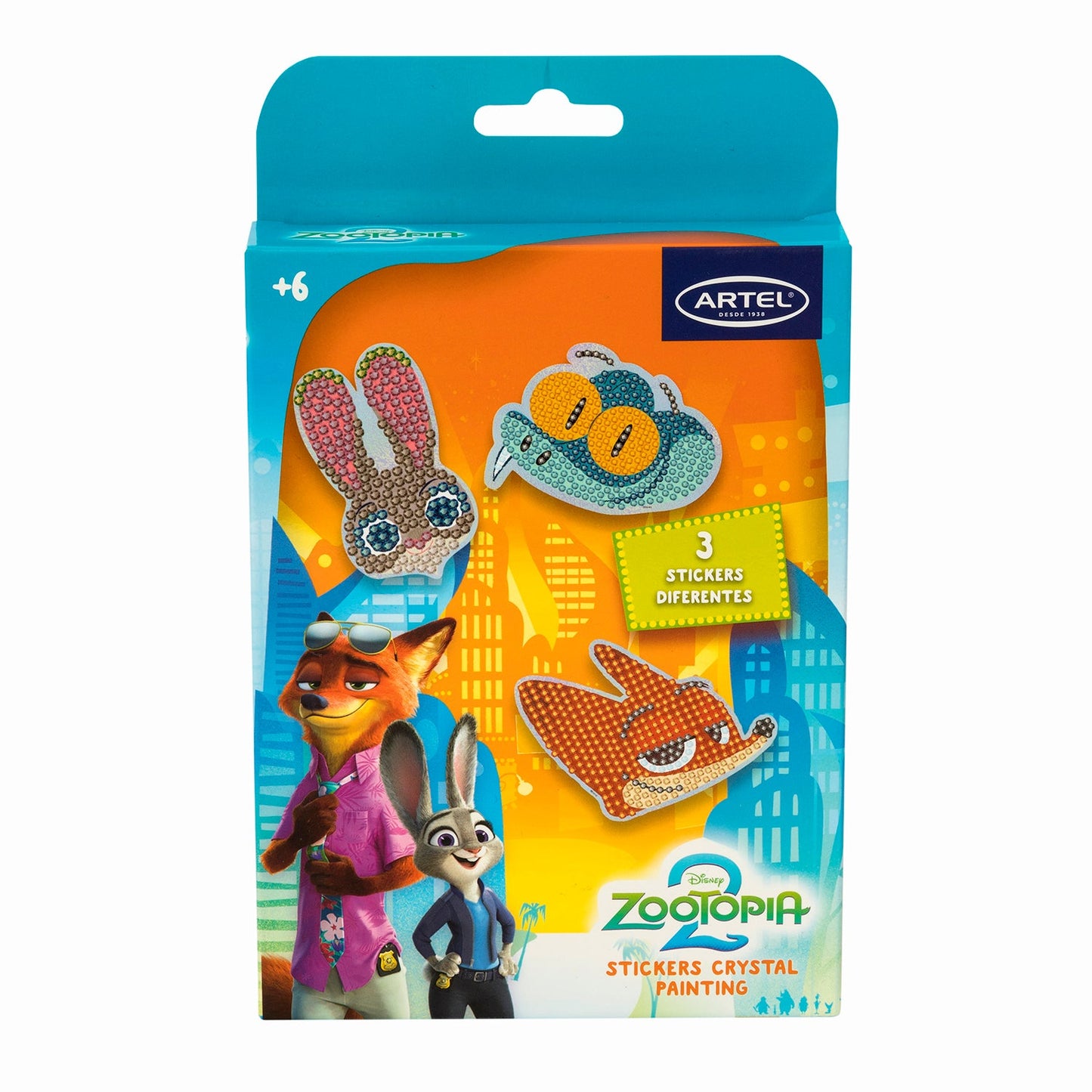 Set Stickers Crystal Painting Artel Diseño Zootopia 2