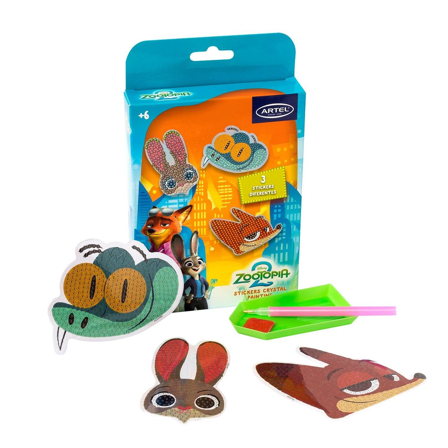 Set Stickers Crystal Painting Artel Diseño Zootopia 2