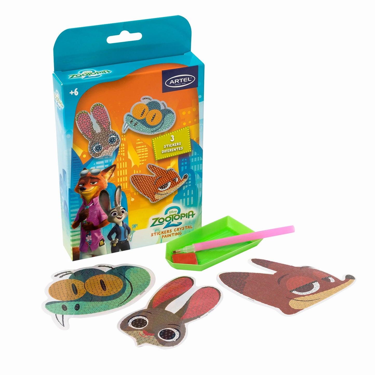 Set Stickers Crystal Painting Artel Diseño Zootopia 2