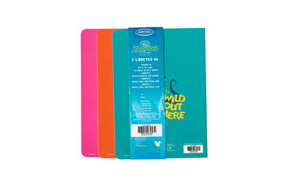 Set 3 Libretas Artel A6 Diseño Zootopia 2