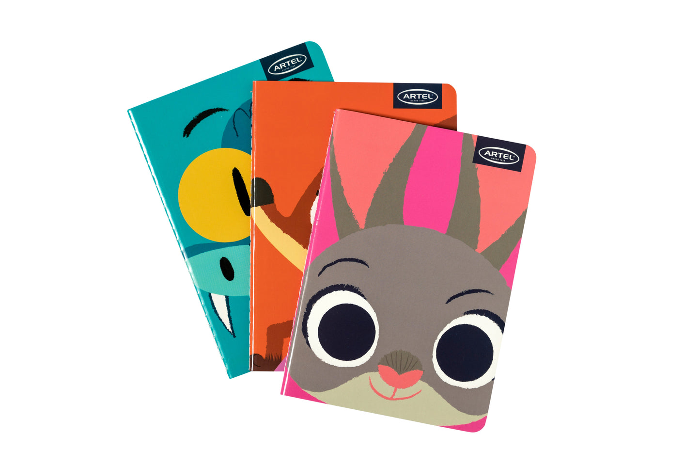Set 3 Libretas Artel A6 Diseño Zootopia 2