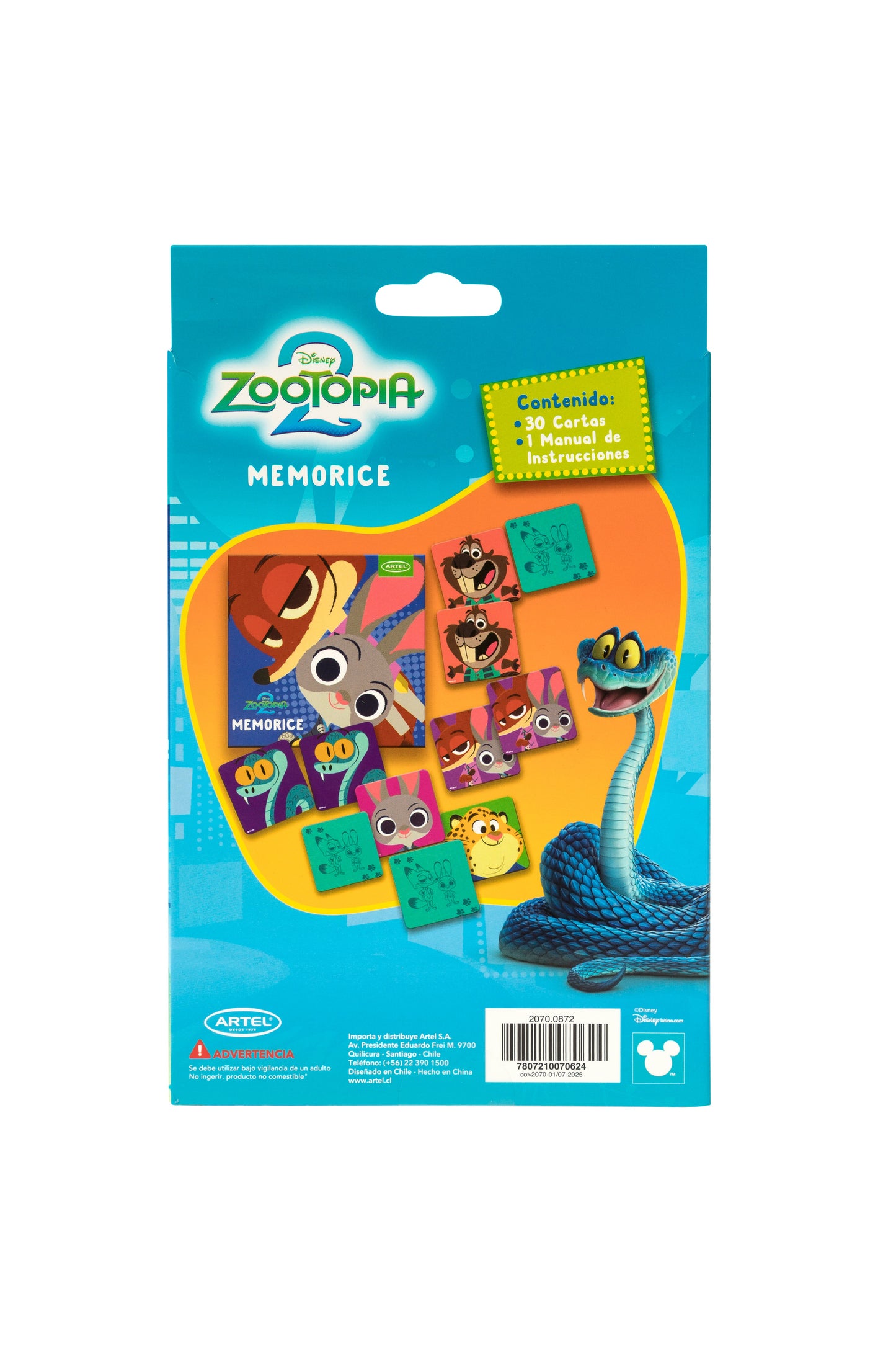 Memorice Artel Diseño Zootopia 2
