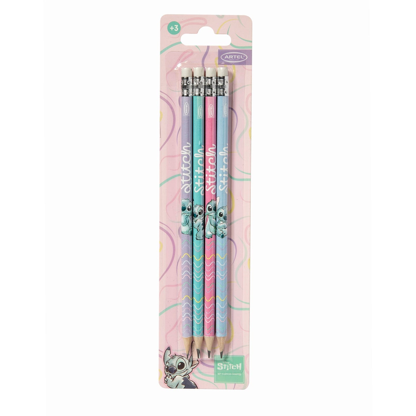 Set 4 Lápices Artel Grafito Stitch