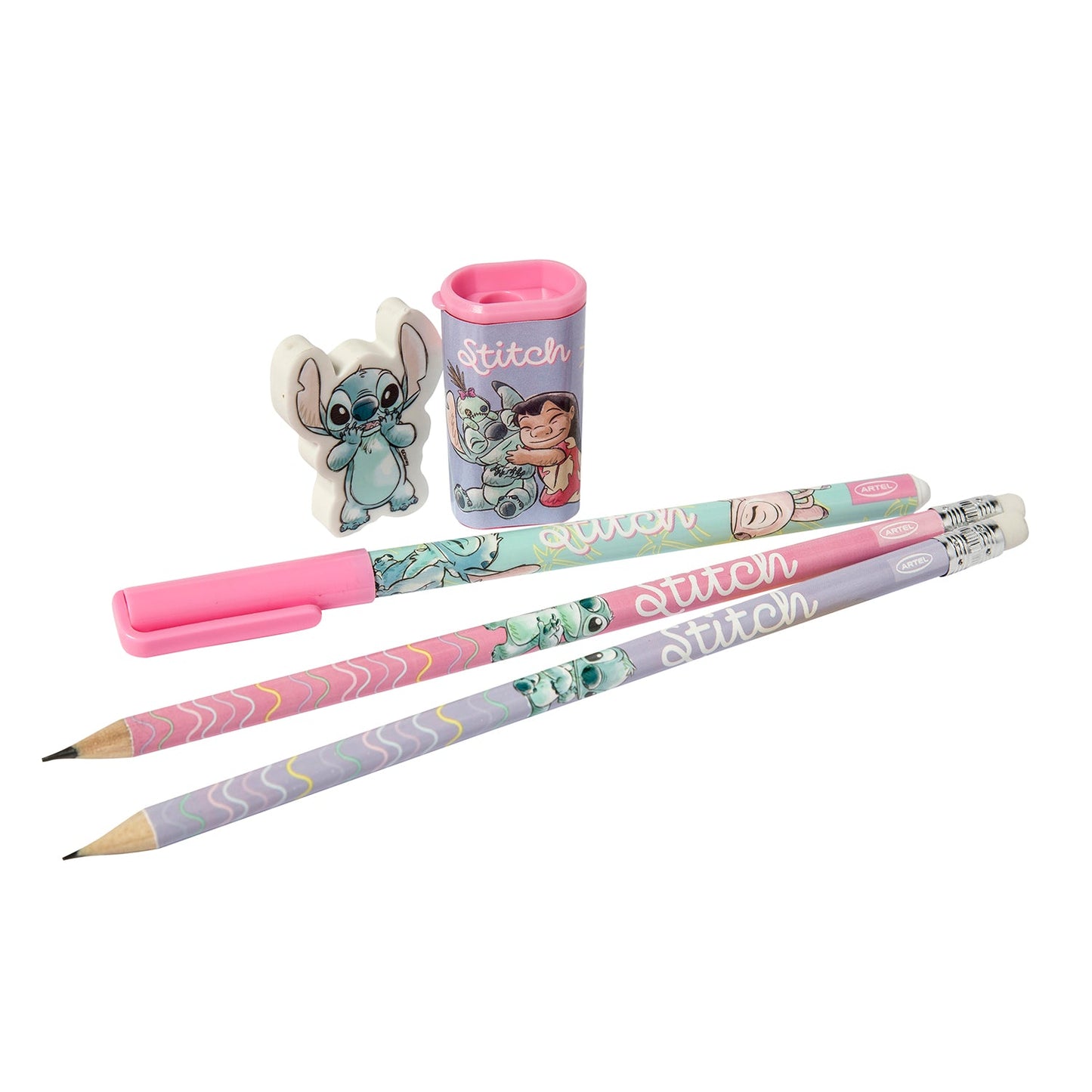 Set Escolar Artel 5 Piezas Diseño Stitch