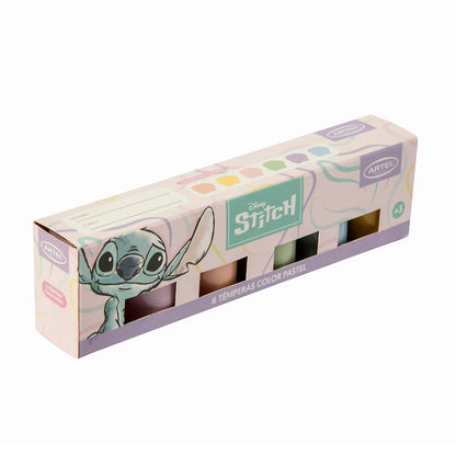 Témpera Artel 6 Colores Pastel Diseño Stitch