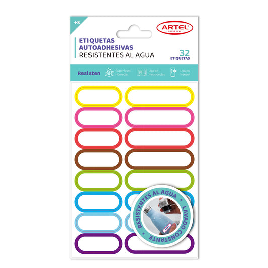 Etiquetas Artel Resistentes Al Agua 32 Unidades
