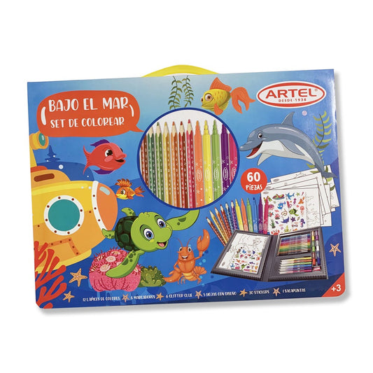 Set para Colorear Bajo el Mar Artel