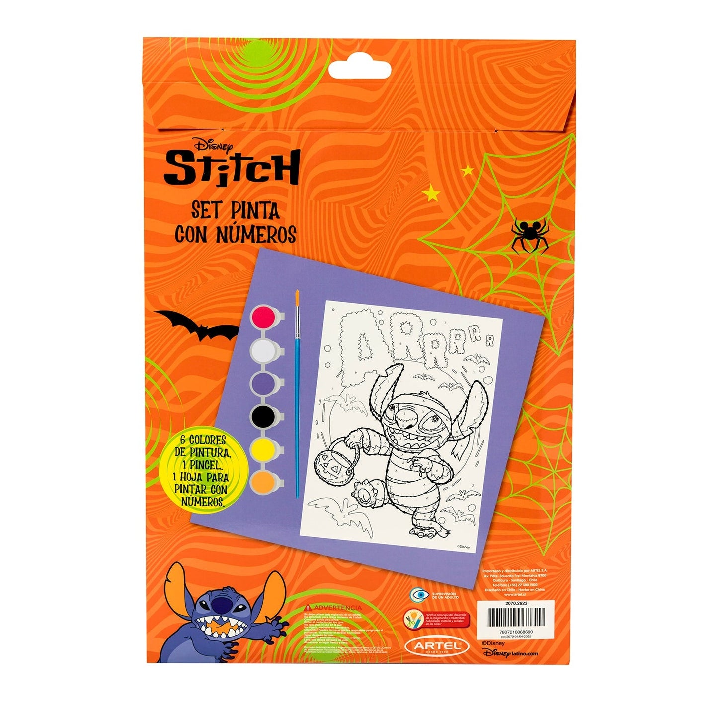 Set Pinta Por Números Artel Diseño Disney Halloween