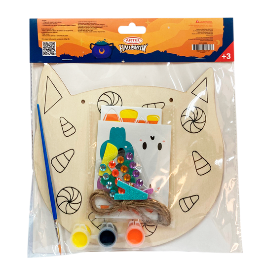 Figura Madera gato Halloween